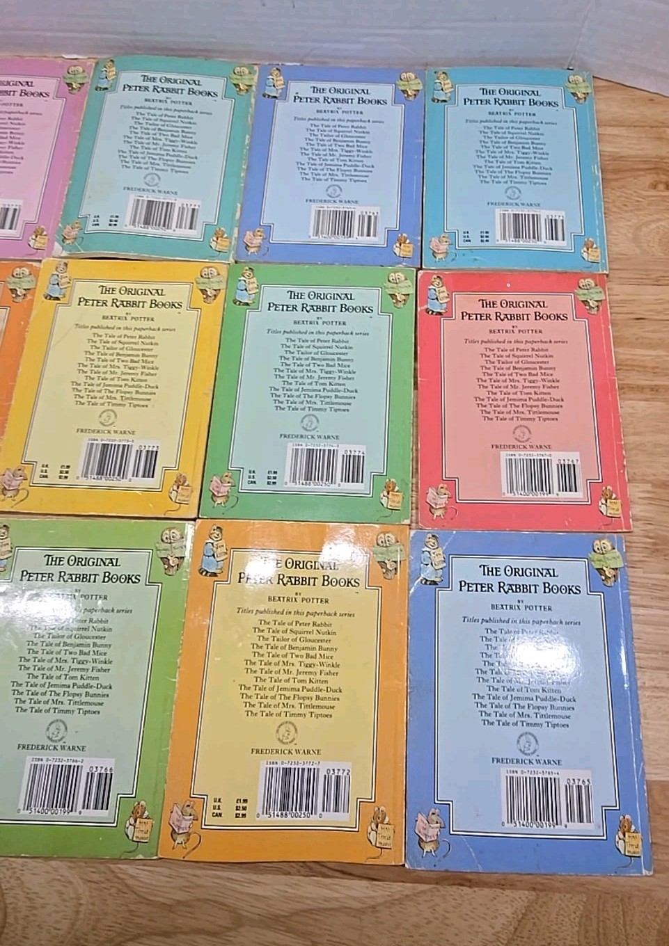 Lot of 12 Vintage Beatrix Potter Books F. Warne & Co Soft Cover Peter Rabbit