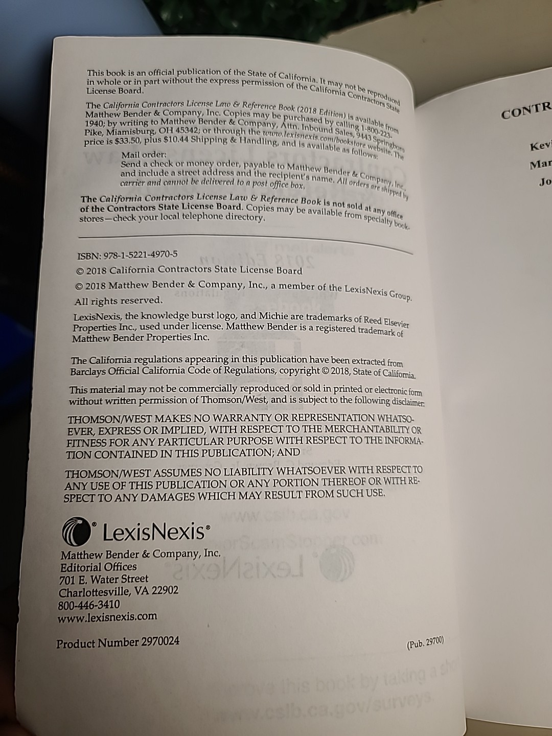 California Contractors License Law Reference Book 2019