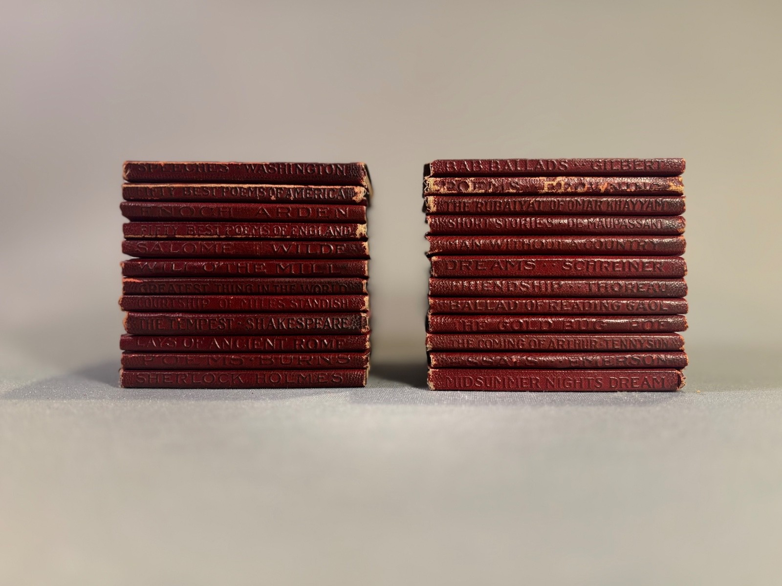 Antique Little Leather Library Miniature Books – Choose Your Title – Red Series