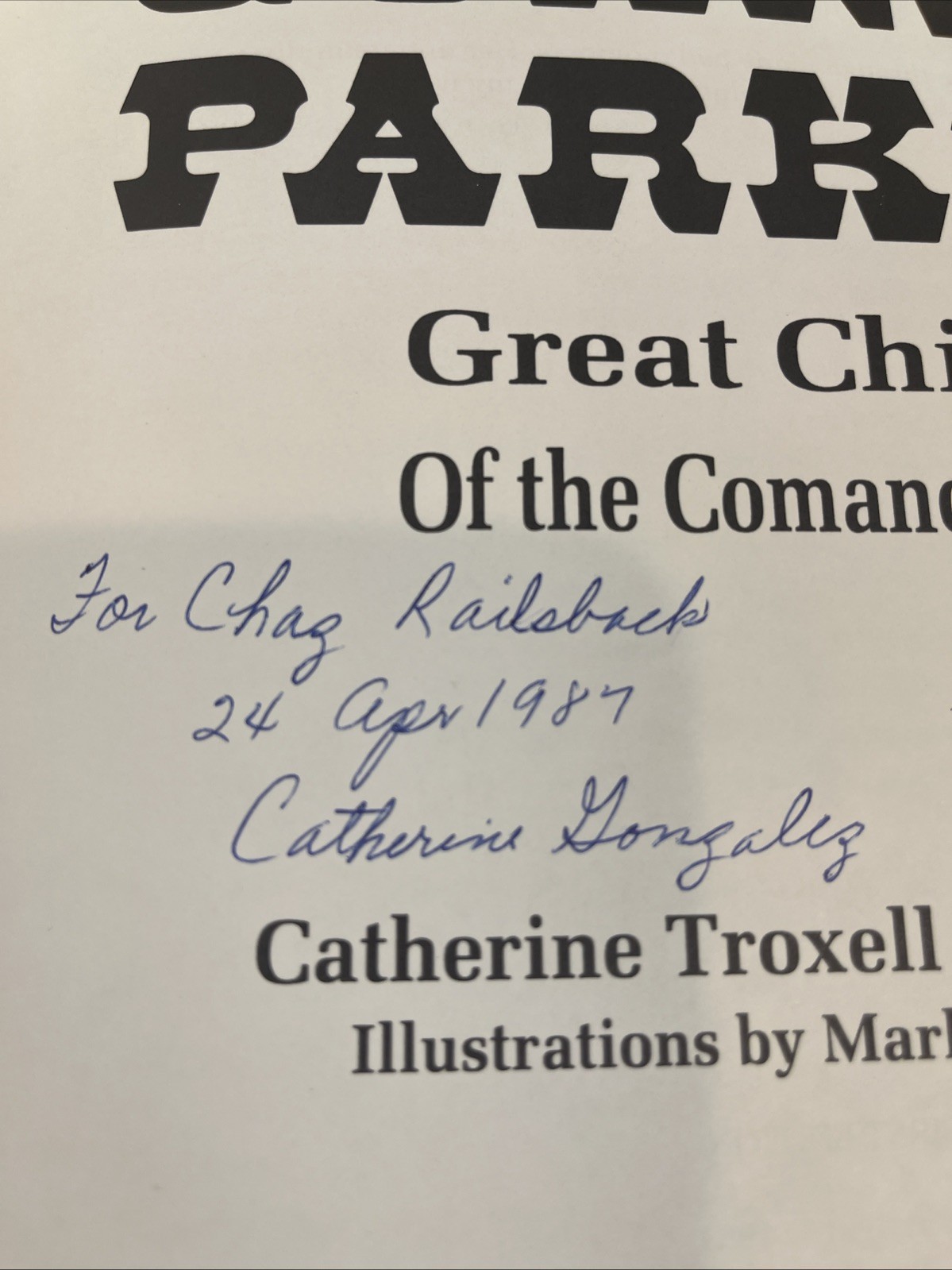 Signed 1987 First Edition Great Chief Of The Comanches Quanah Parker Hard Cover