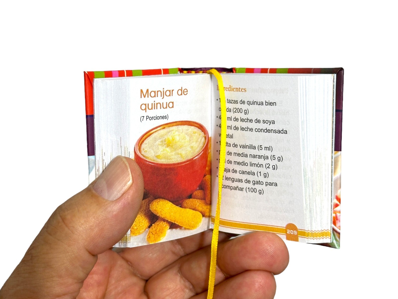 Miniature book „Cocina Vegetariana“ more than 80 recipes 320 pages color photos