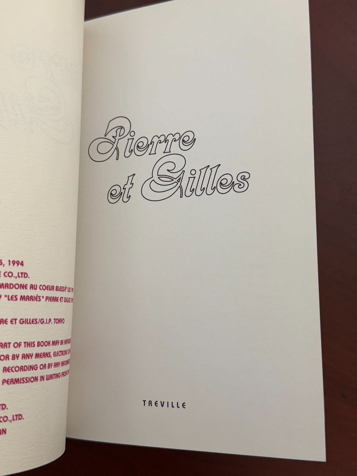 Pierre et Gilles 1994 Hardcover 1st Edition