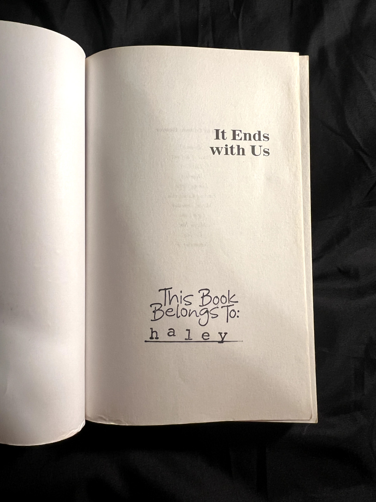 It Ends with Us : A Novel by Colleen Hoover First Atria Paperback Edition