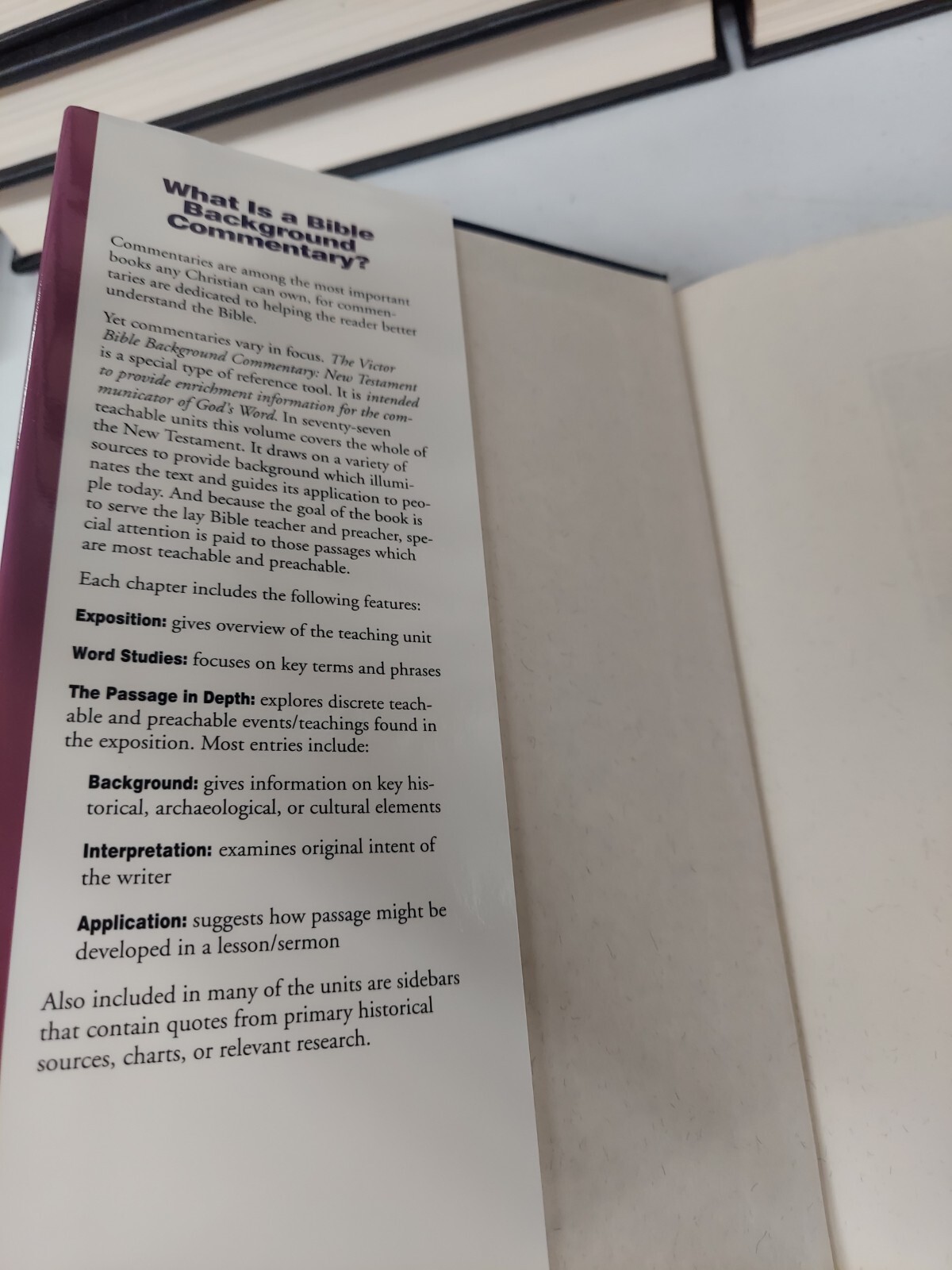 1994 The Victor Bible Background Commentary New Testament By Lawrence Richards