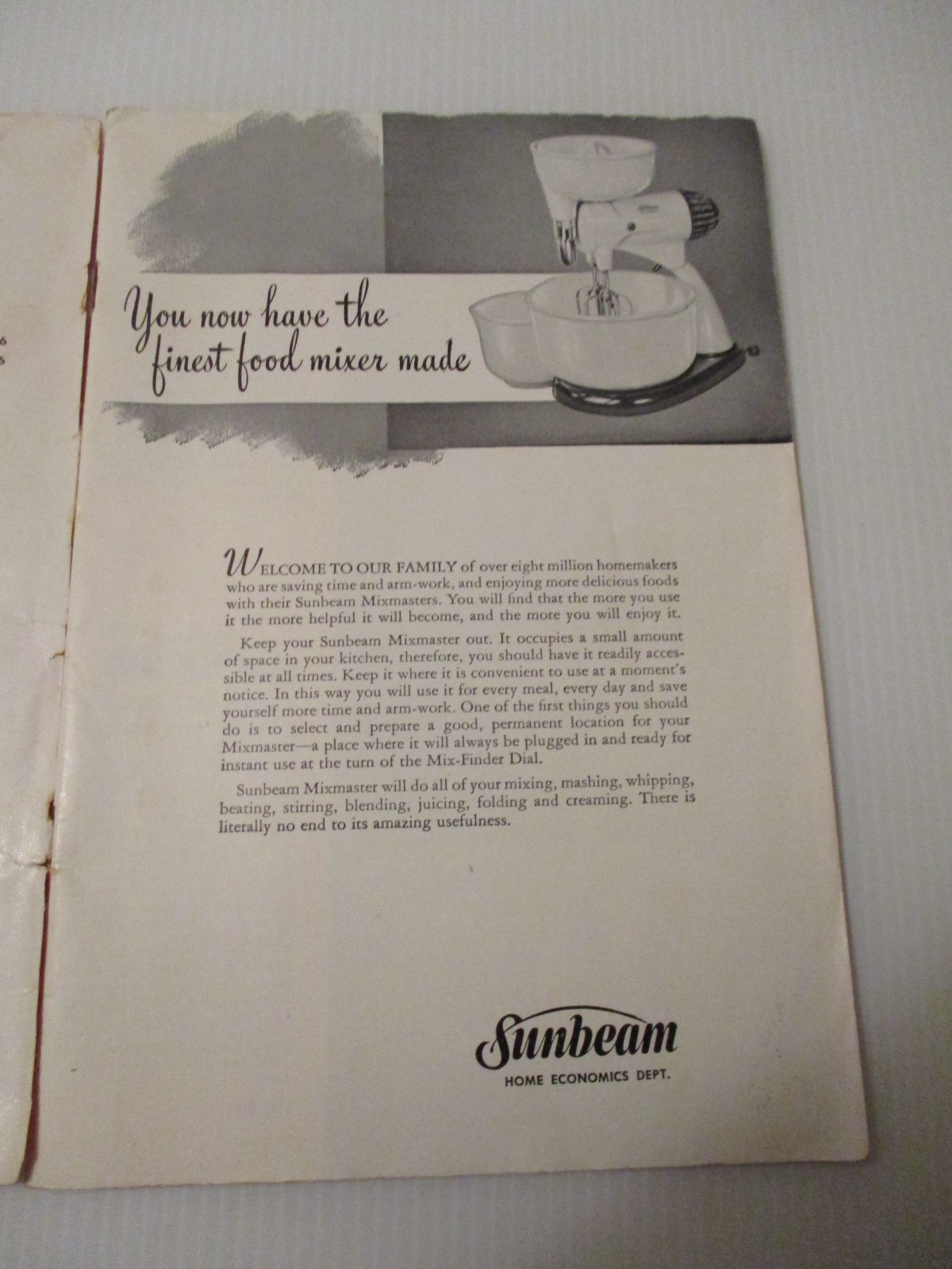 Mixmaster 1950 How To Get The Most Out Of Your Sunbeam Recipes 39 Pages