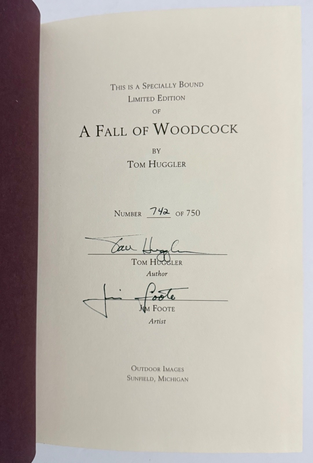 A Fall of Woodcock by Tom Huggler 1996 Deluxe Limited Edition 742 of 750 Signed