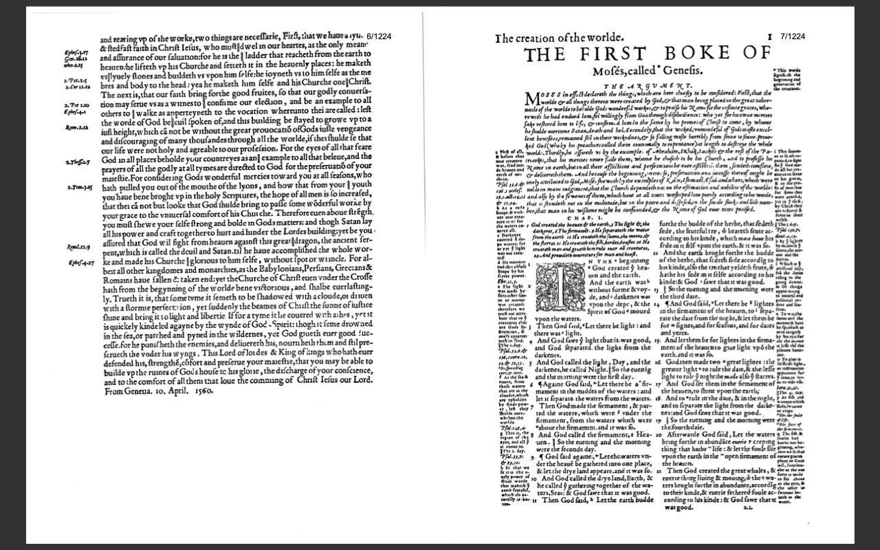 1560 Geneva Bible (E-Book) & Bonus 1599 Bible Ebook on CD-ROM -Scanned Original