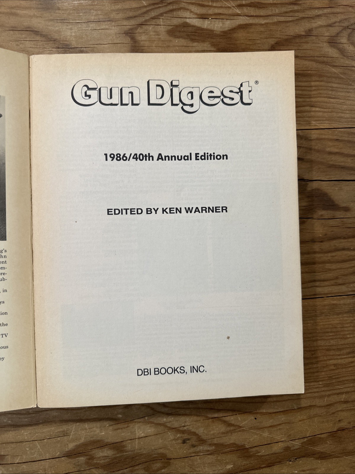 Vintage Gun Digest 1986 40th Annual Edition Ken Warner