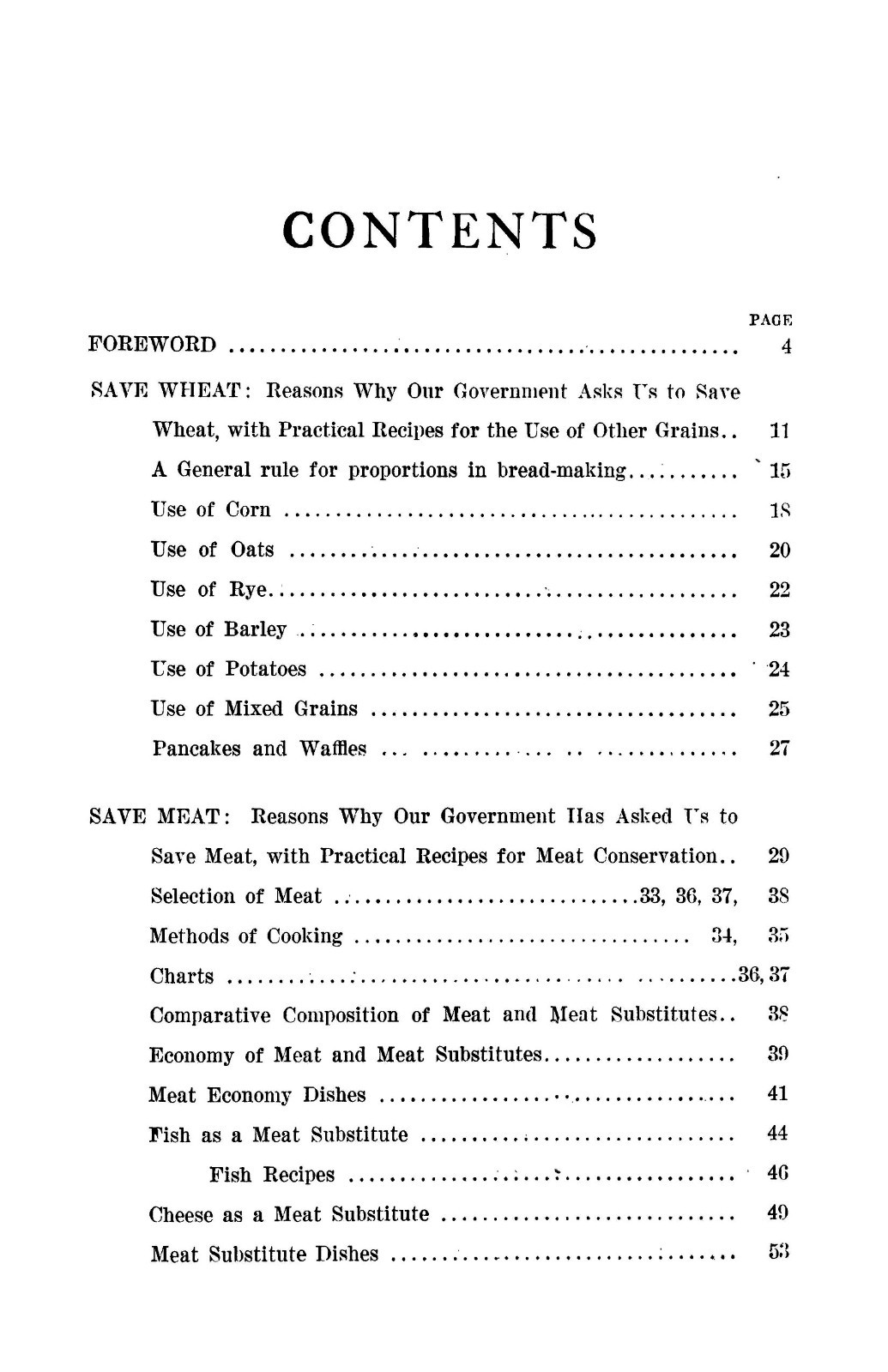 1918 Foods That Will Win The War And How To Cook Them Cook Book 123 Pages