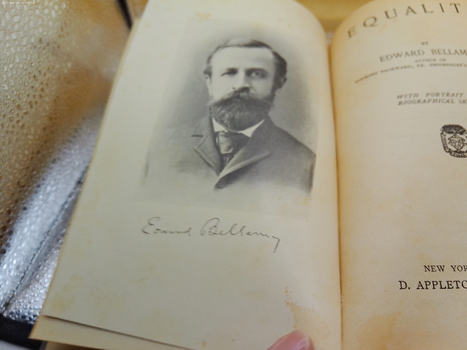 Equality Edward Bellamy 1913 published HB book