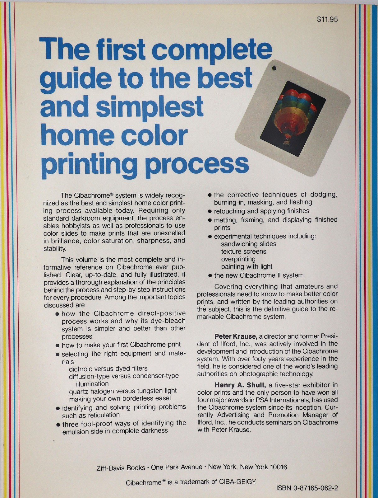 2 Complete Guides to Cibachrome Printing, 1980, 1982, & 1 Ilford USA version