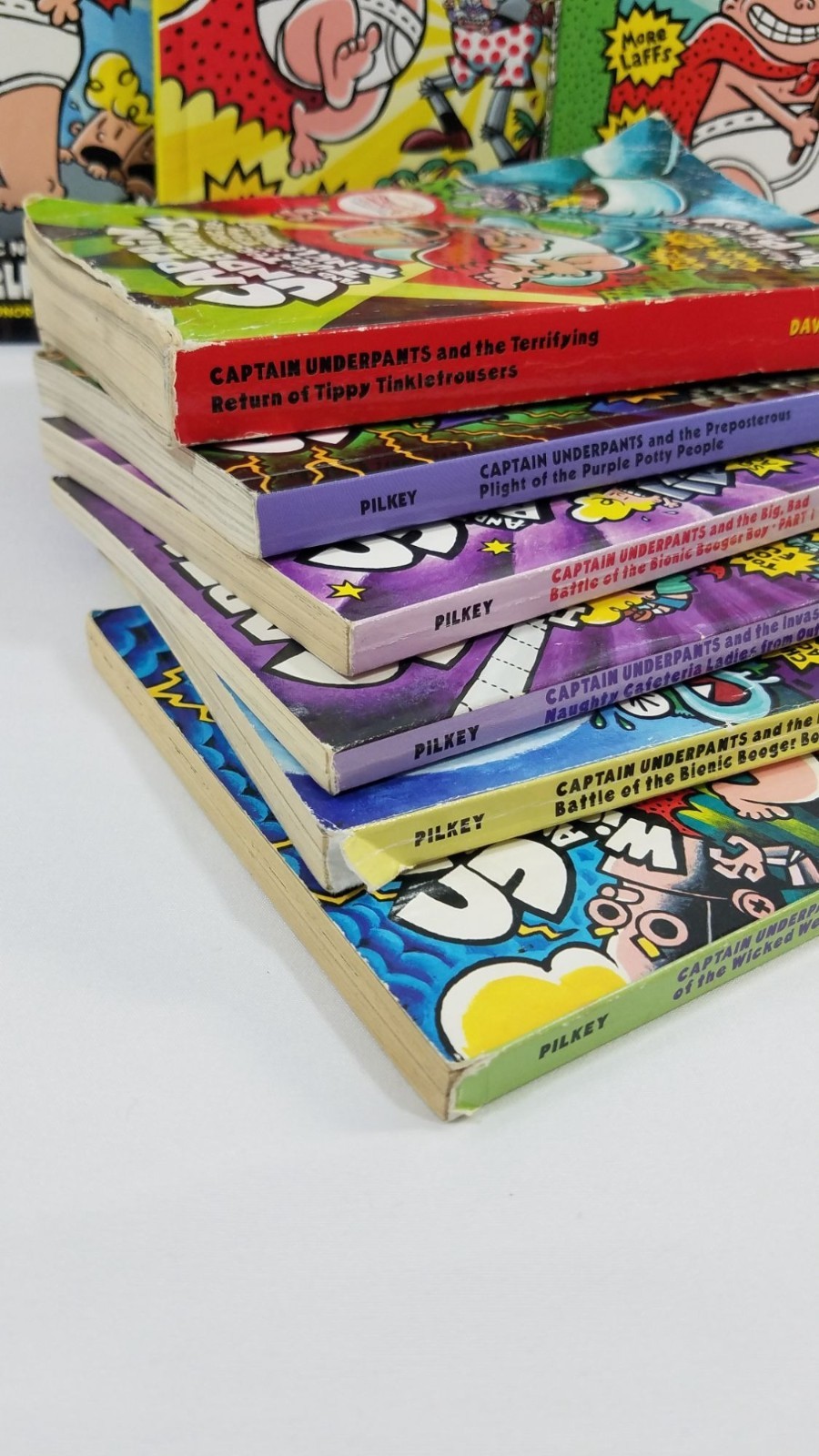 Captain Underpants & Dog Man Book Lot By Dav Pilkey 14 Books Mixed Titles