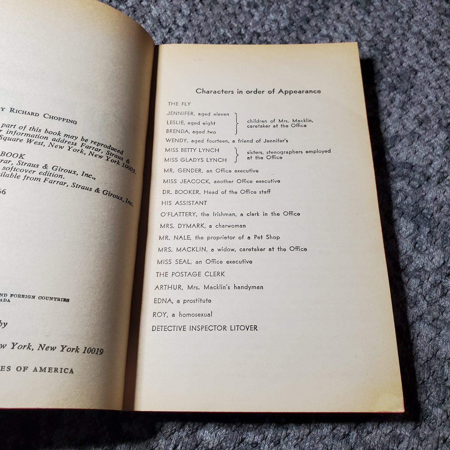 The Fly Richard Chopping 1966 First Printing Signet Book Horror Novel