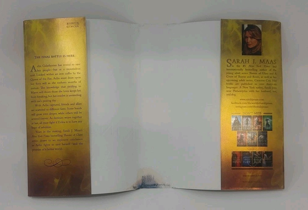 Kingdom of Ash – Sarah J. Maas HCDJ 1st Edition/1st Printing Throne of Glass
