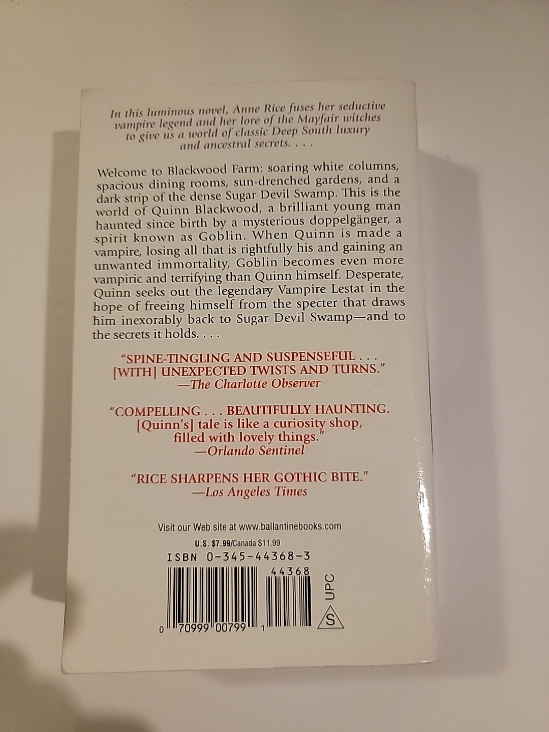 Vampire Chronicles Ser.: Blackwood Farm by Anne Rice (2003, Paperback)