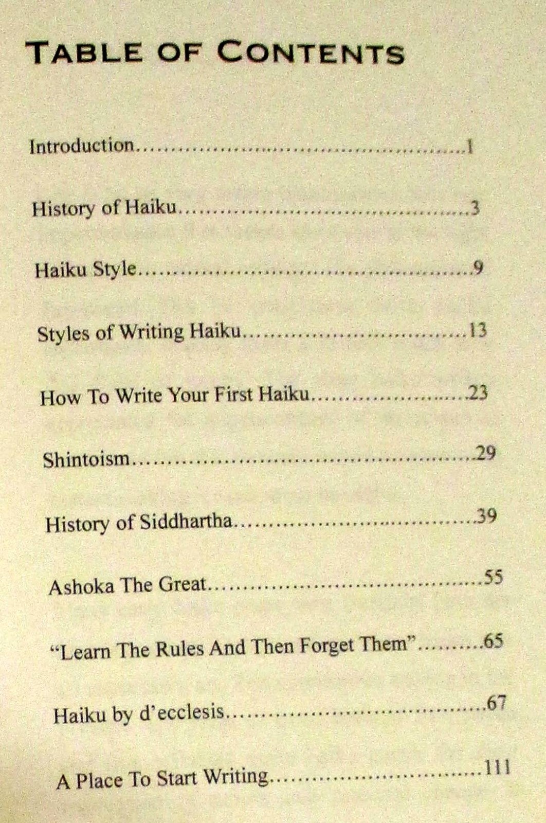 2018 Haiku Natures Meditation by Nora D’Ecclesis SIGNED 123 Pages Softcover