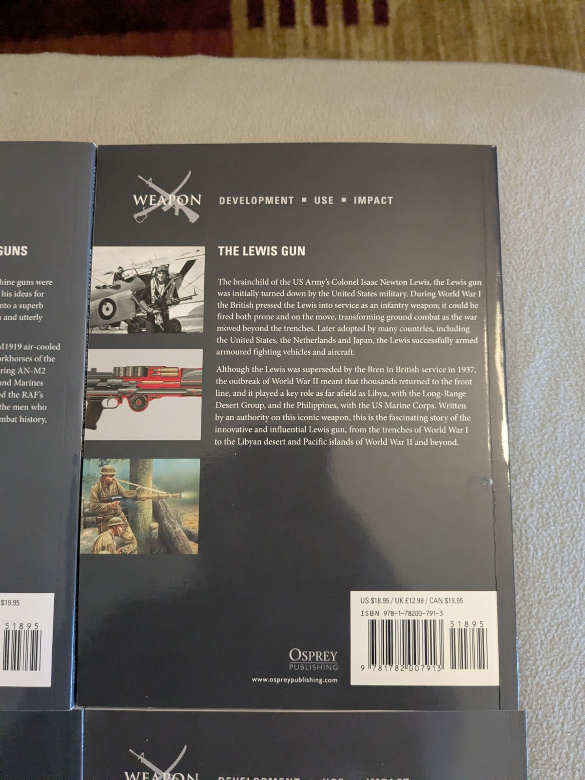 Lot of 10 Osprey WEAPONS series Illustrated Military history book 26-58