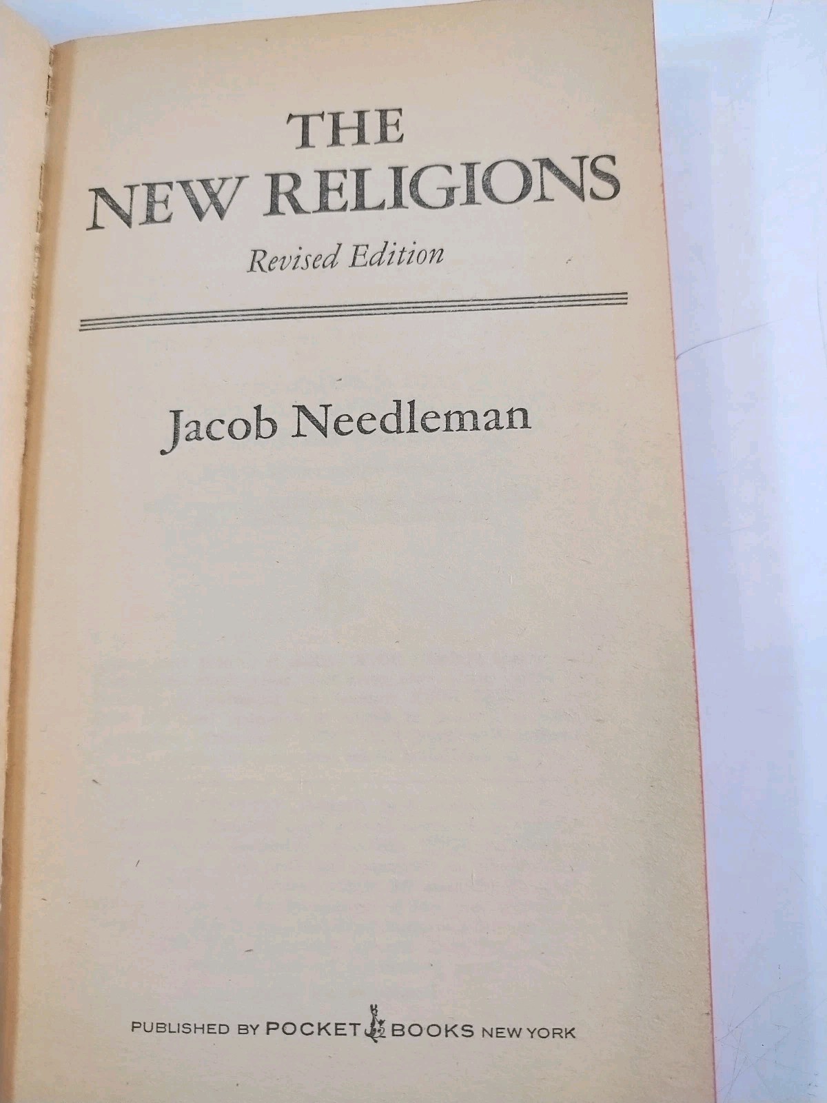 The New Religions by Jacob Needleman ~ 1974 Vintage Paperback ~ Pocket Books Vtg