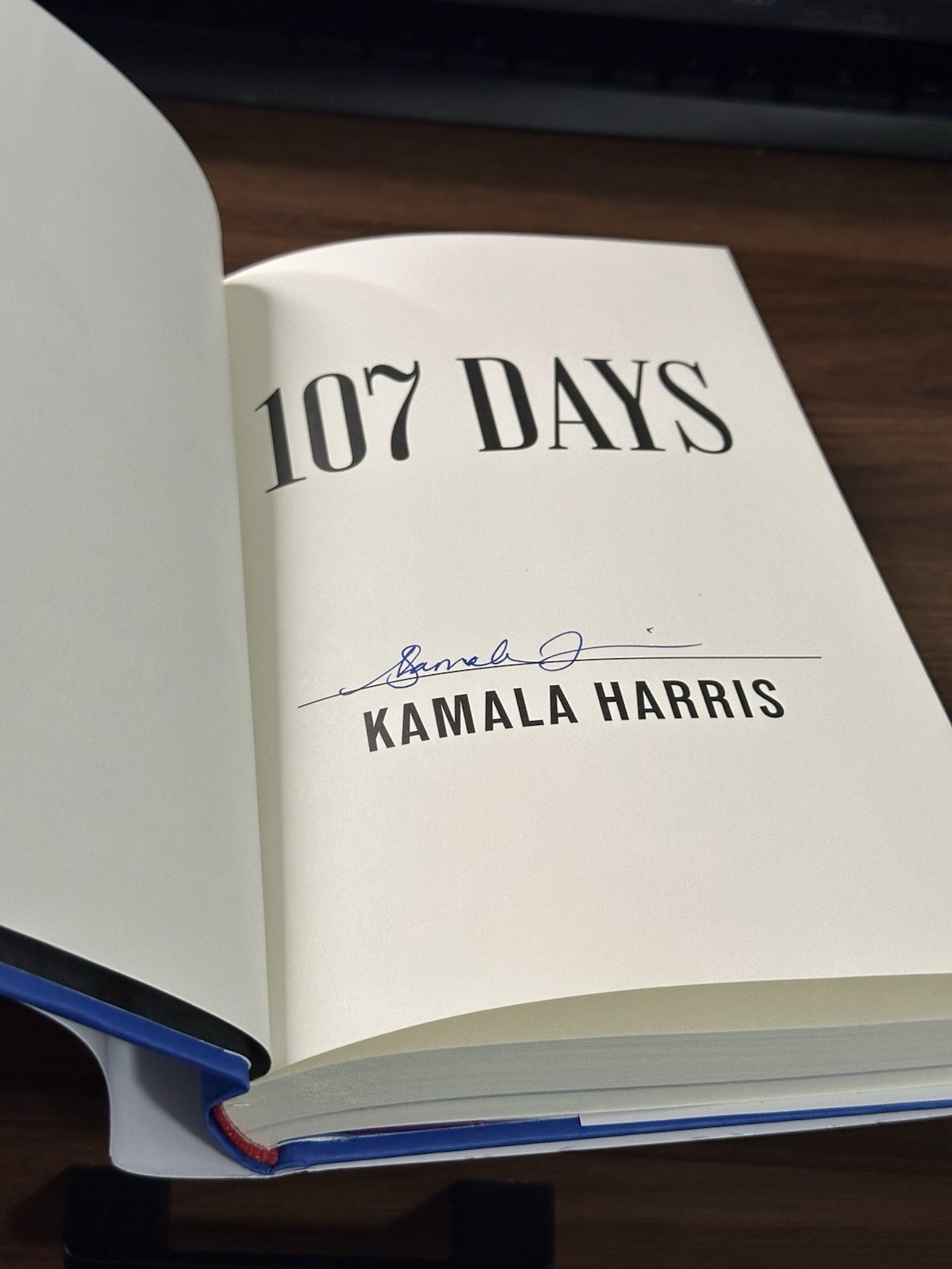 SIGNED Kamala Harris 107 Days BOOK 1st Edition Vice President Autographed NEW