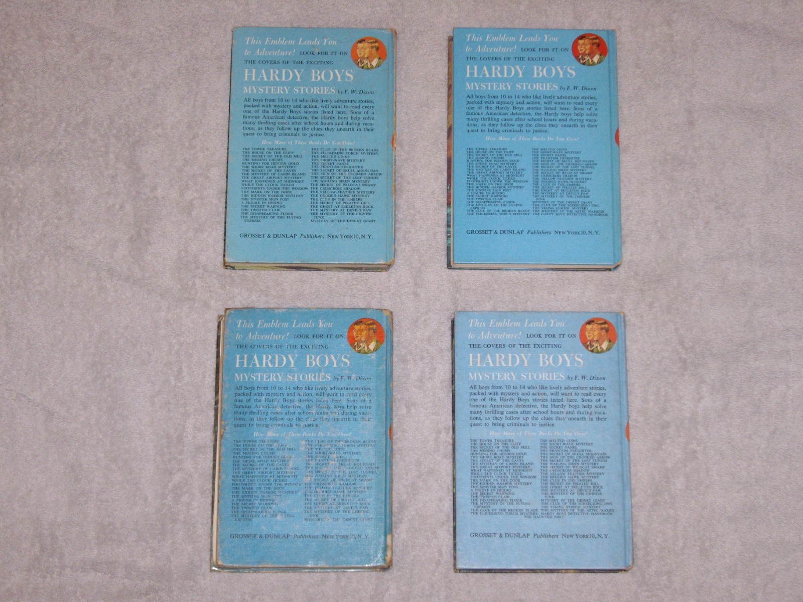 Vintage Hardcover Hardy Boys Books Blue Matte PC HC 1960’s – 1970’s Editions