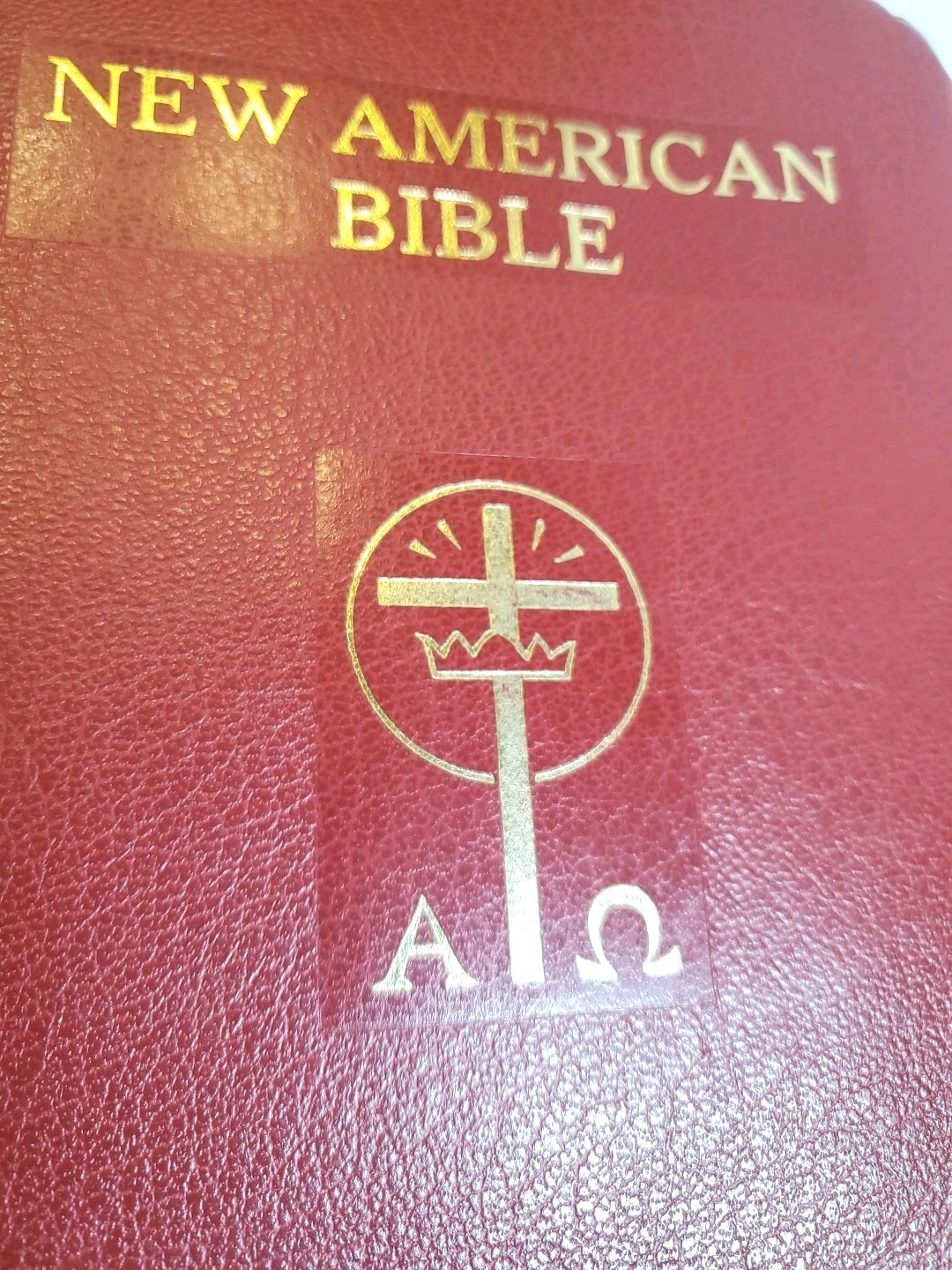 Saint Joseph Ed New American Bible LARGE TYPE Catholic Burgundy Leather 1986 NAB