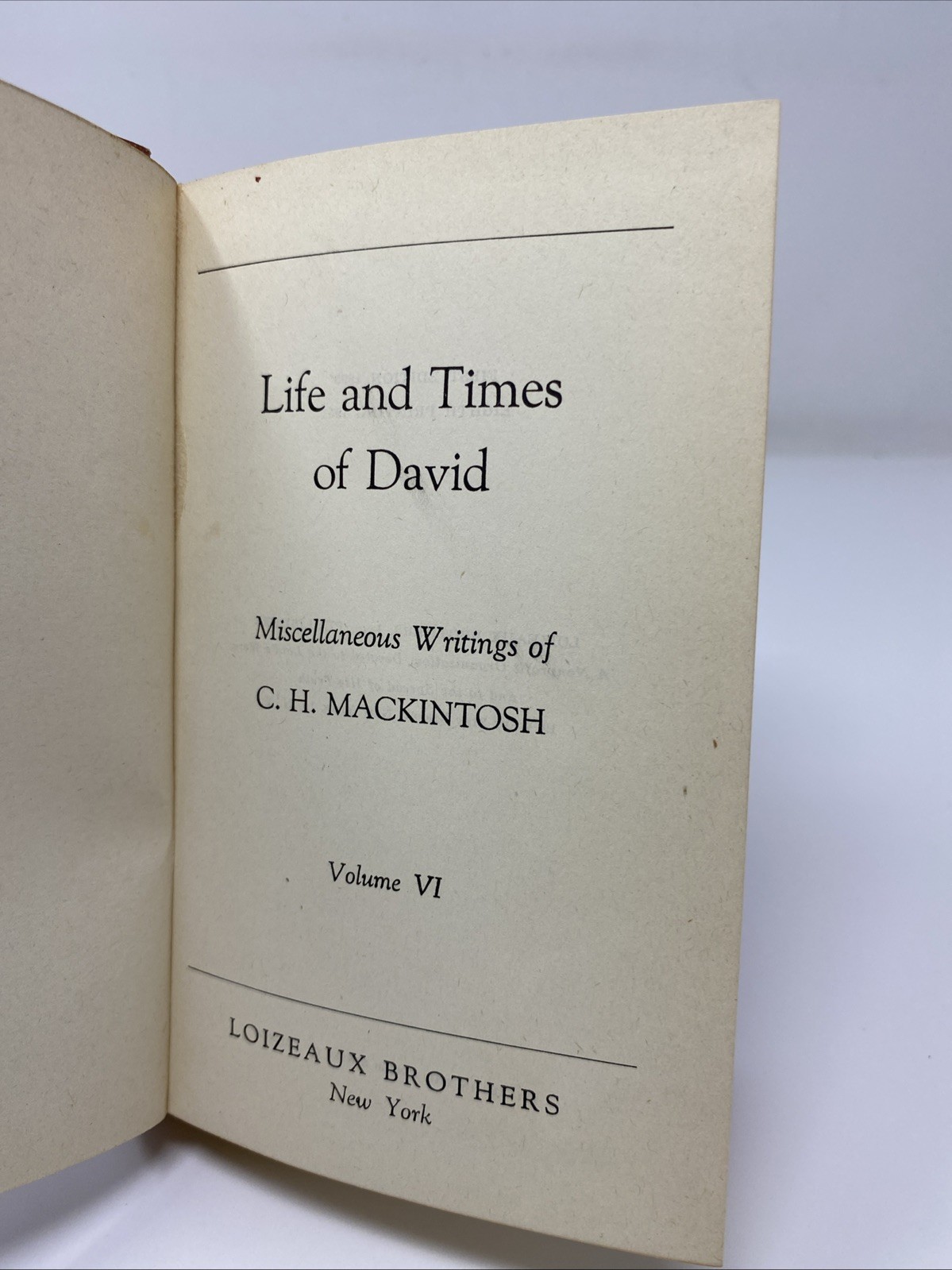 Miscellaneous Writings C. H. Mackintosh Vol 1–6 Loizeaux Bros. HC 1951 8th Print