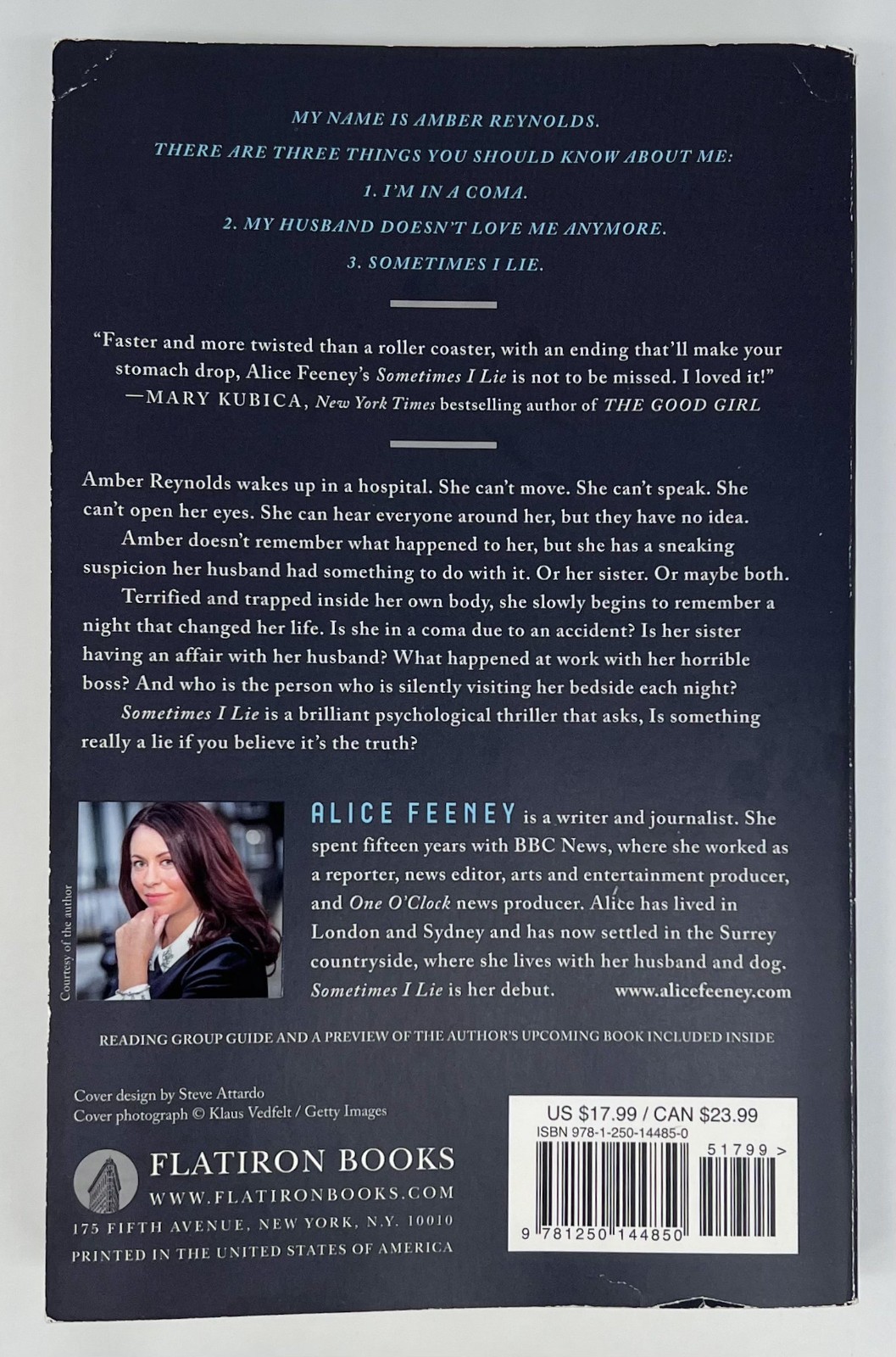 Sometimes I Lie: A Novel – Paperback By Feeney, Alice – GOOD