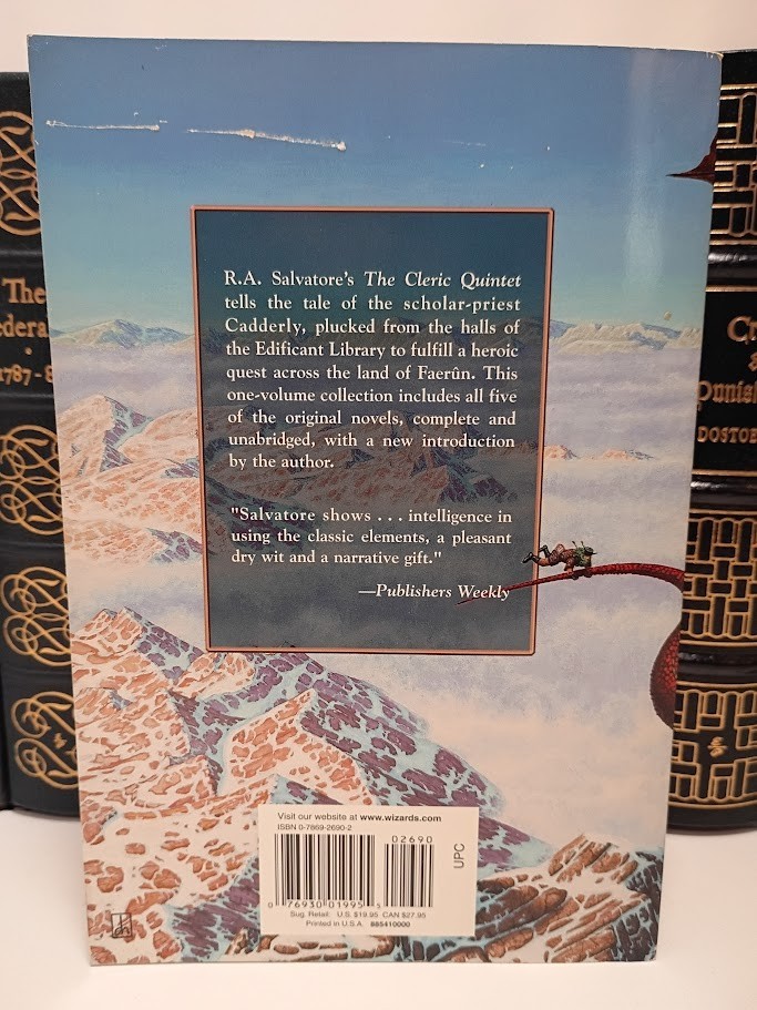 Cleric Quintet Collector’s Edition R.A. Salvatore Forgotten Realms 5 Novels TPB