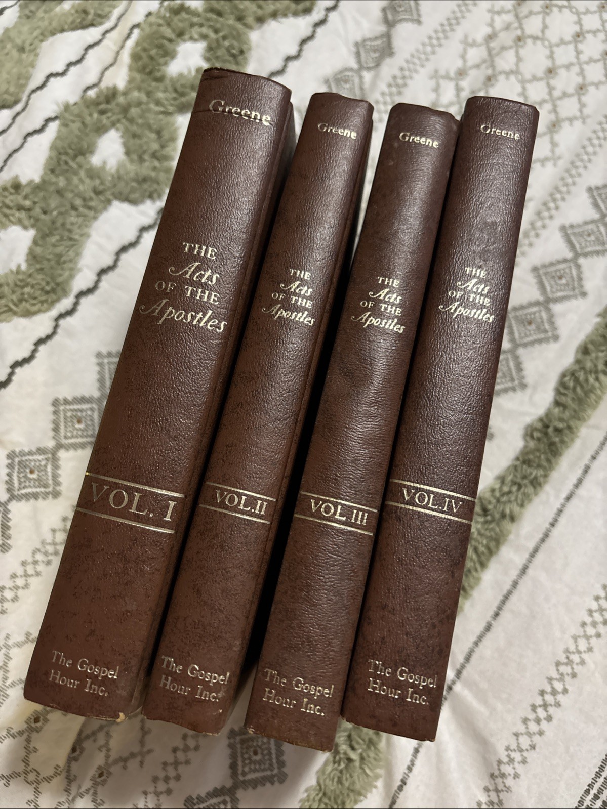 The Acts of the Apostles by Oliver B Greene COMPLETE Set Vol. 1-4 Gospel Hour HC