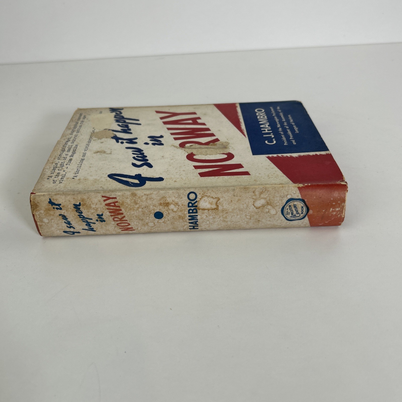 I Saw It Happen In Norway C J Hambro Hardcover Early Edition D Appleton Co. 1940