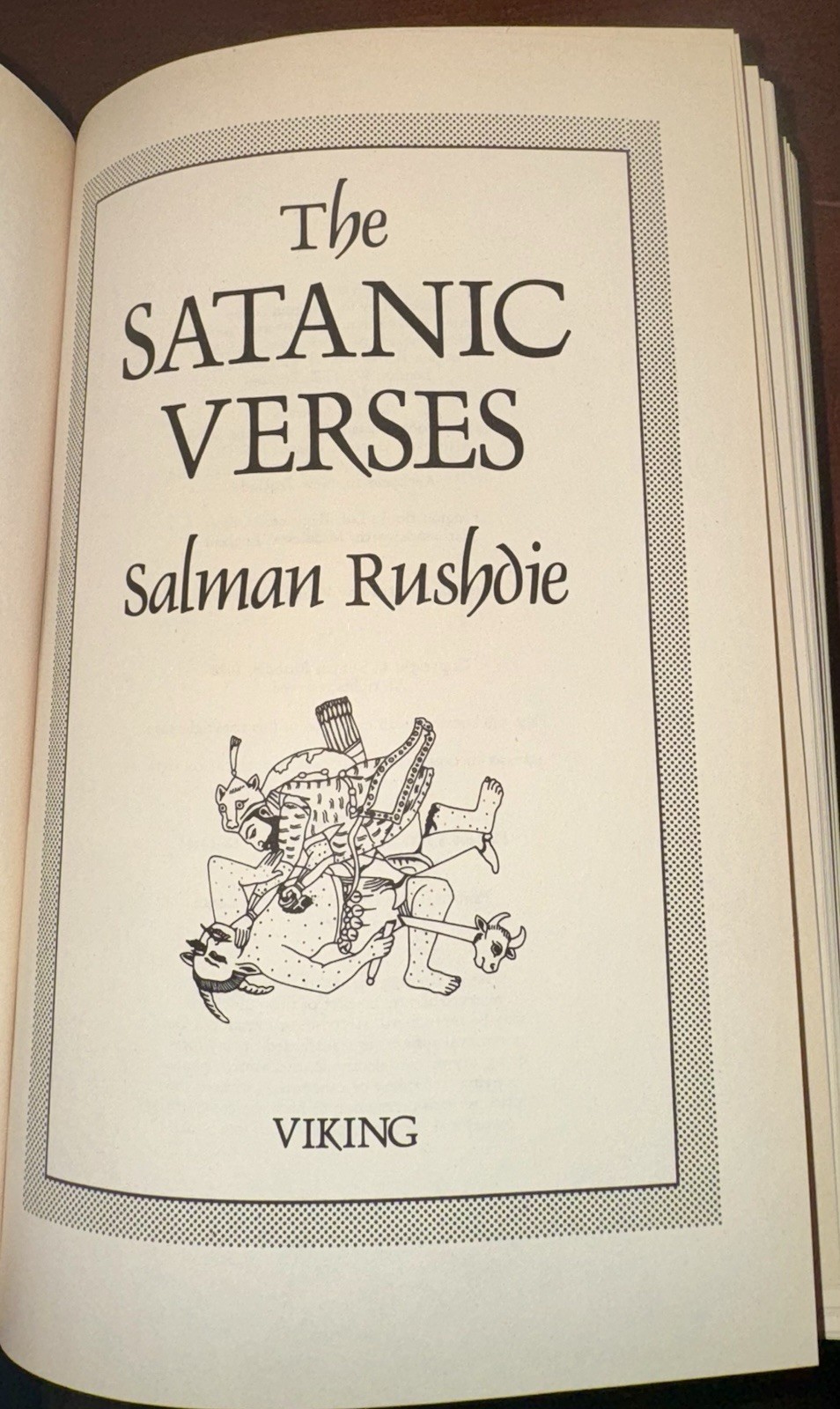 The Satanic Verses by Salman Rushdie 1989 Hardcover 1st American Edition
