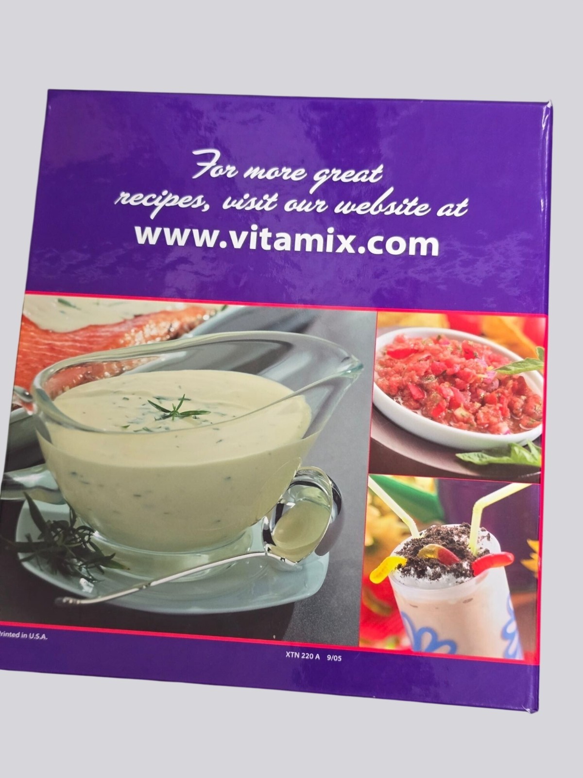 Whole Food Recipes By Vita-Mix Binder With Tabs And Owners Manual