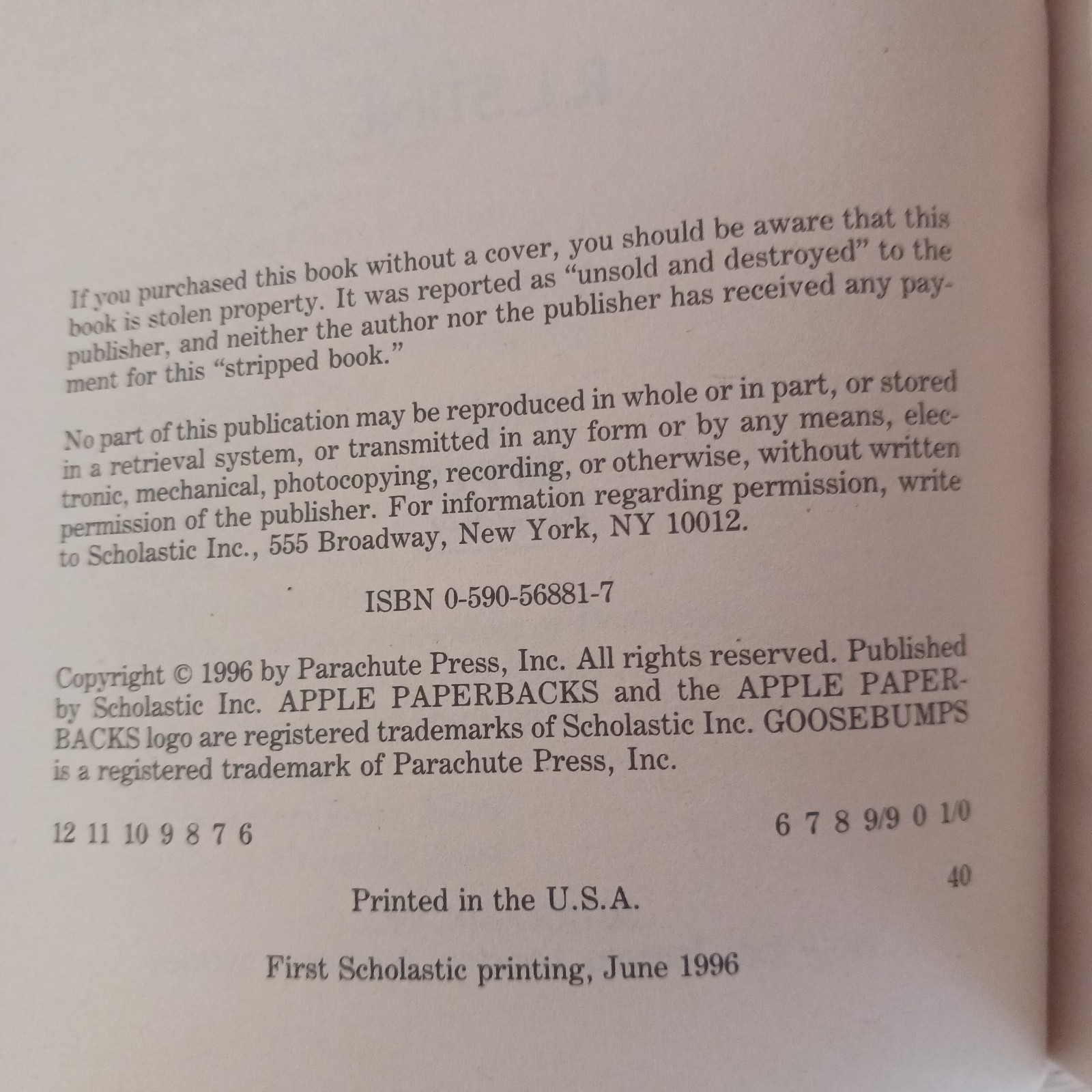 2 Goosebumps #42 #44 1st Edition 1st Print ?