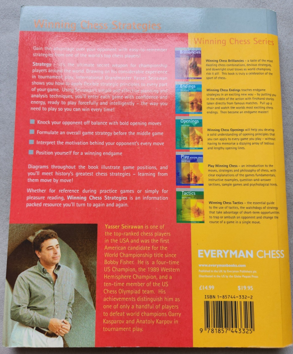 Winning Chess Strategies by Yasser Seirawan (2003, Trade Paperback)