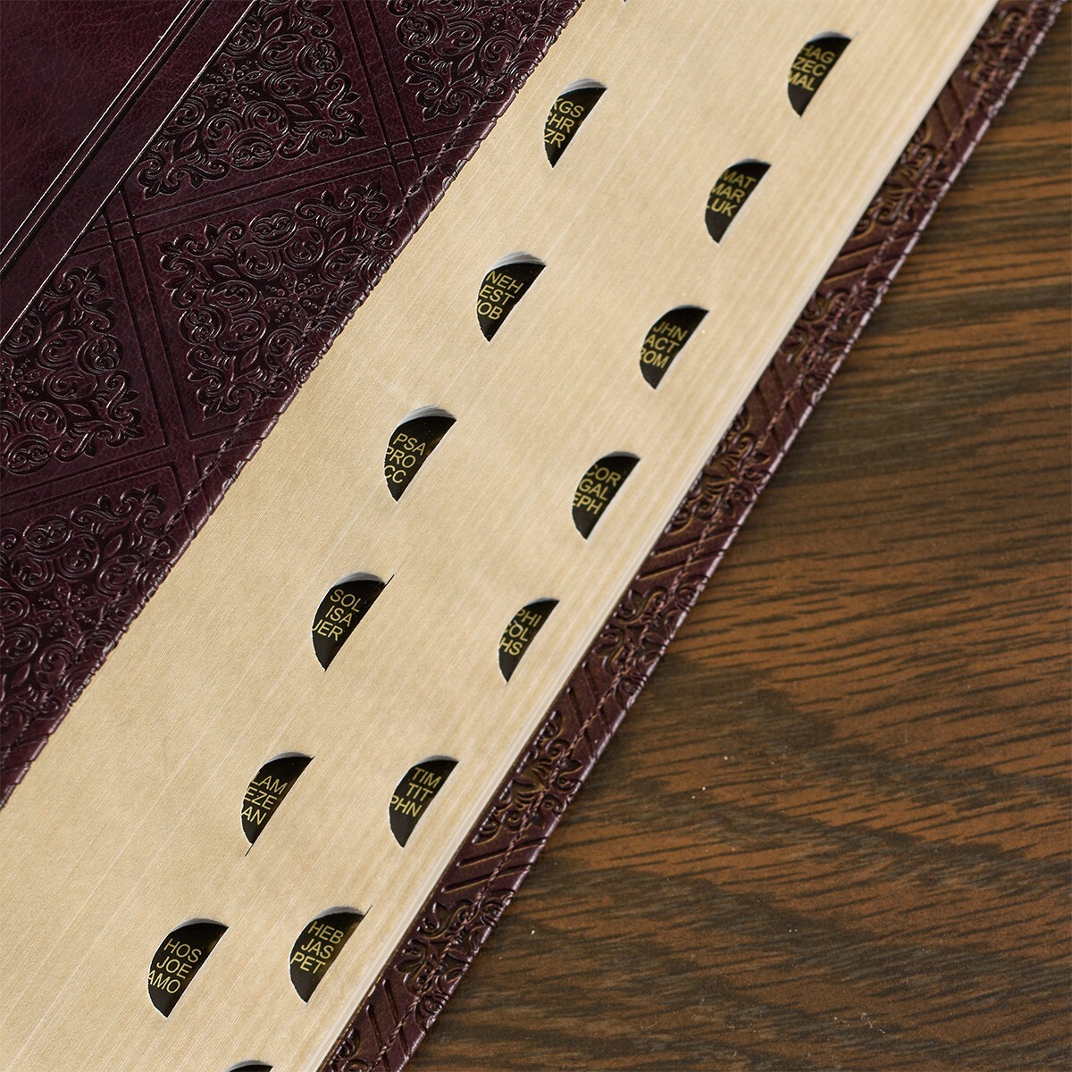 The Holy Bible KJV Giant Print Indexed Jesus Words In Red / Dark Brown