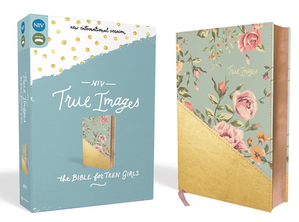 NIV, True Images Bible, Imitation Leather, Blue/Gold: The Bible for Teen Girls
