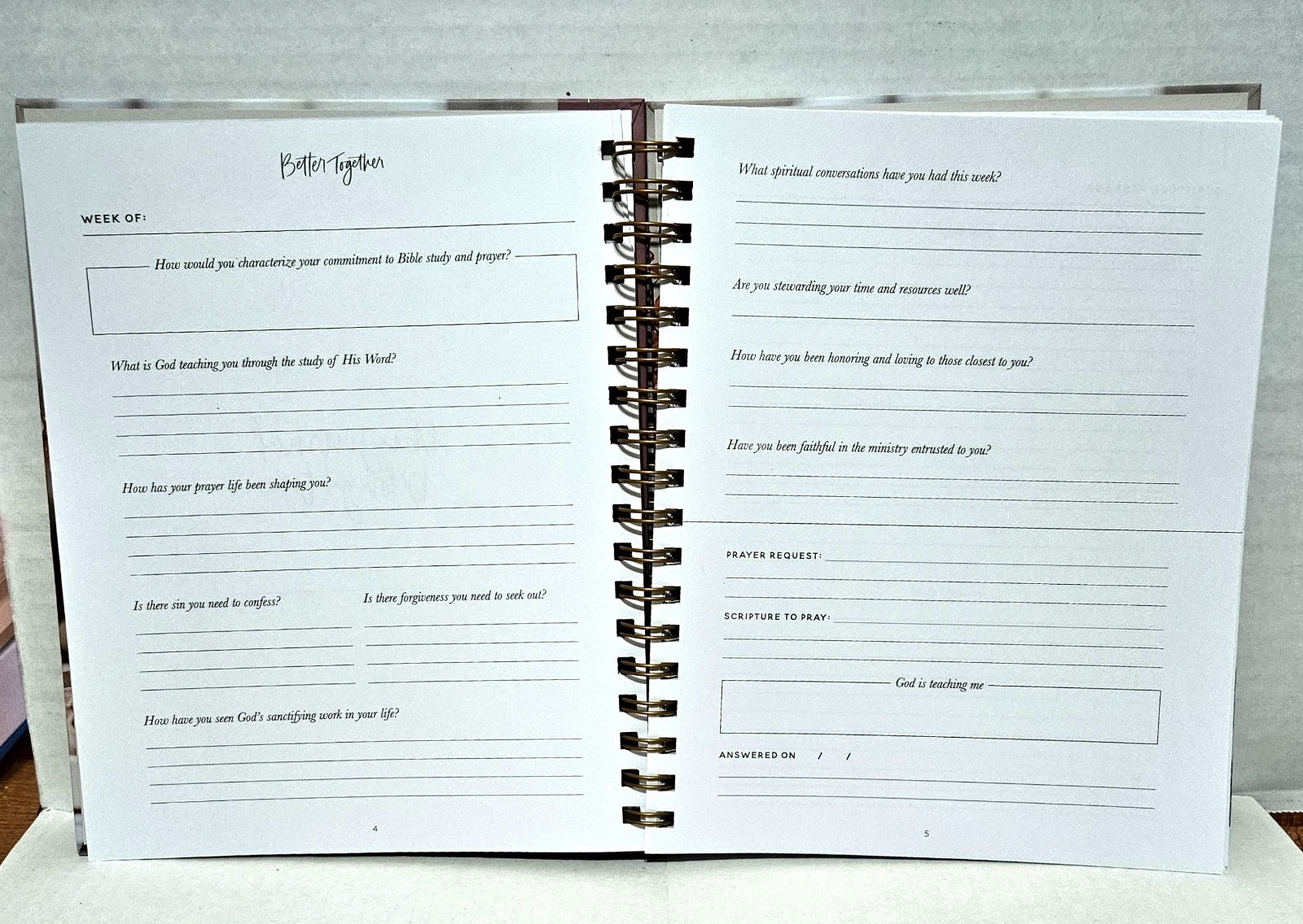 Better Together Discipleship Journal The Daily Grace Co. Spiral Hardcover