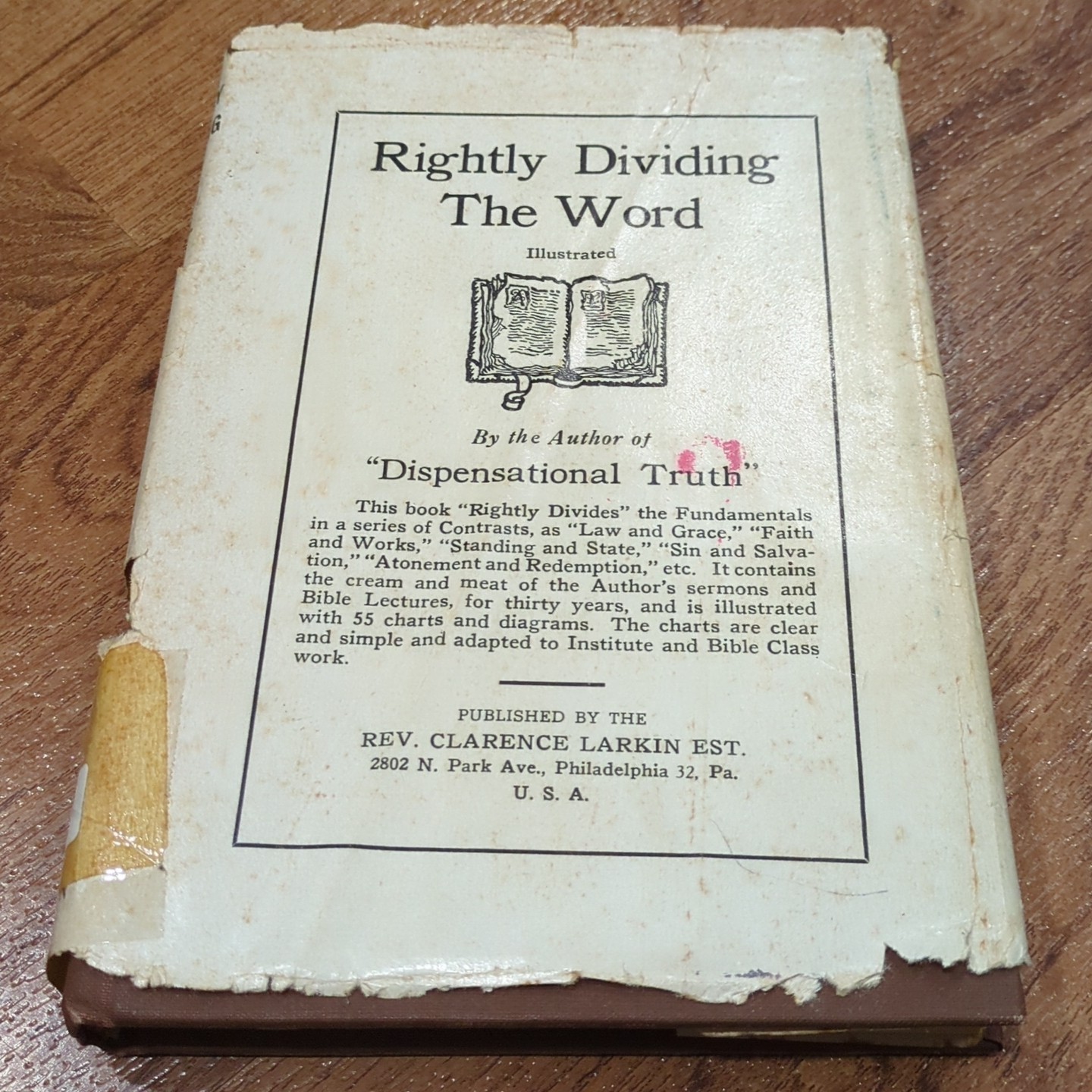 Rightly Dividing The Word Clarence Larkin Christian Study Book Dispensationalism