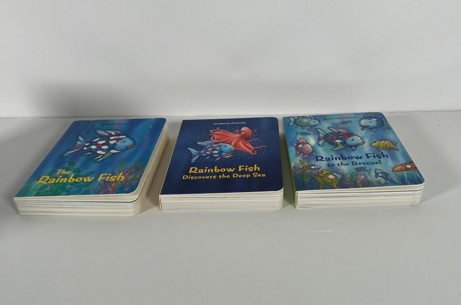 My Rainbow Fish Book Box Marcus Pfister 3 Board Books in “Suitcase” Box w Handle