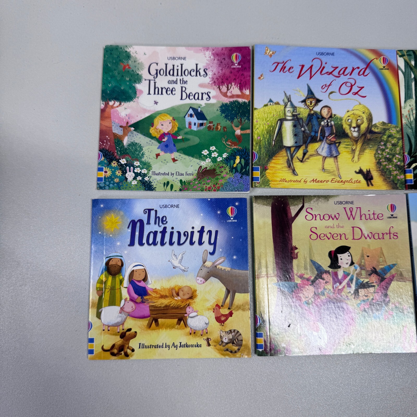 Lot Of 6 Usborne First Sticker Books, Dinosaur,Riding Hood,Wizard Of Oz