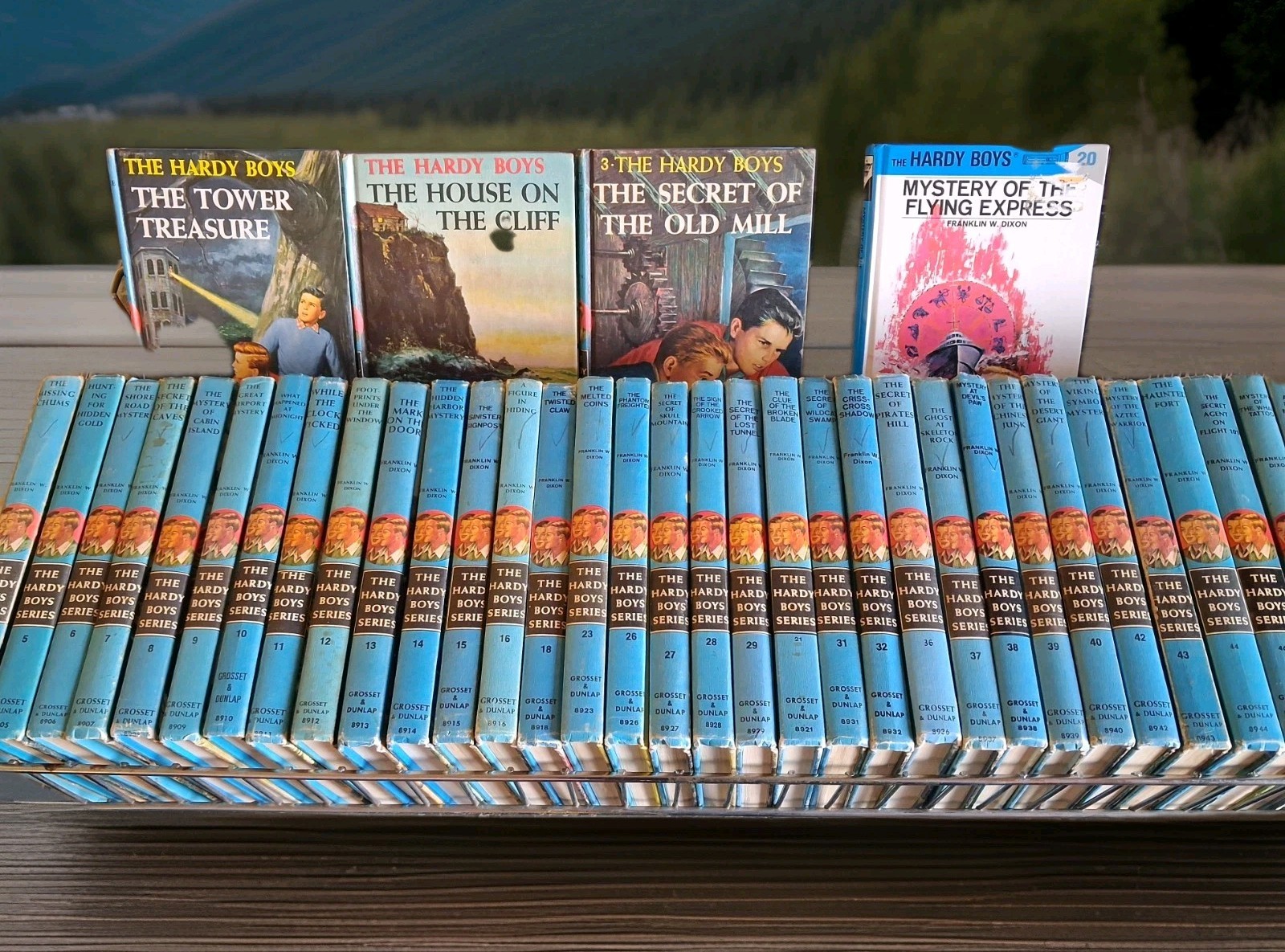 Vintage 1960s–1970s Hardy Boys Books Lot of 43 Grosset & Dunlap Blue Spine