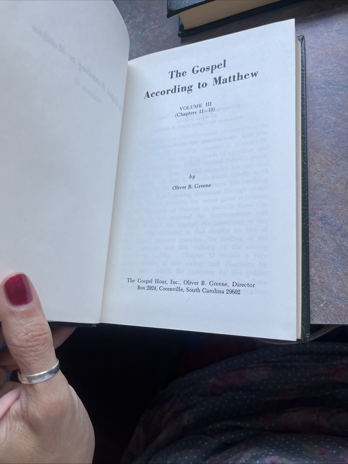 The Gospel According to Matthew volumes 1-6 Oliver B. Greene-Very Good. °
