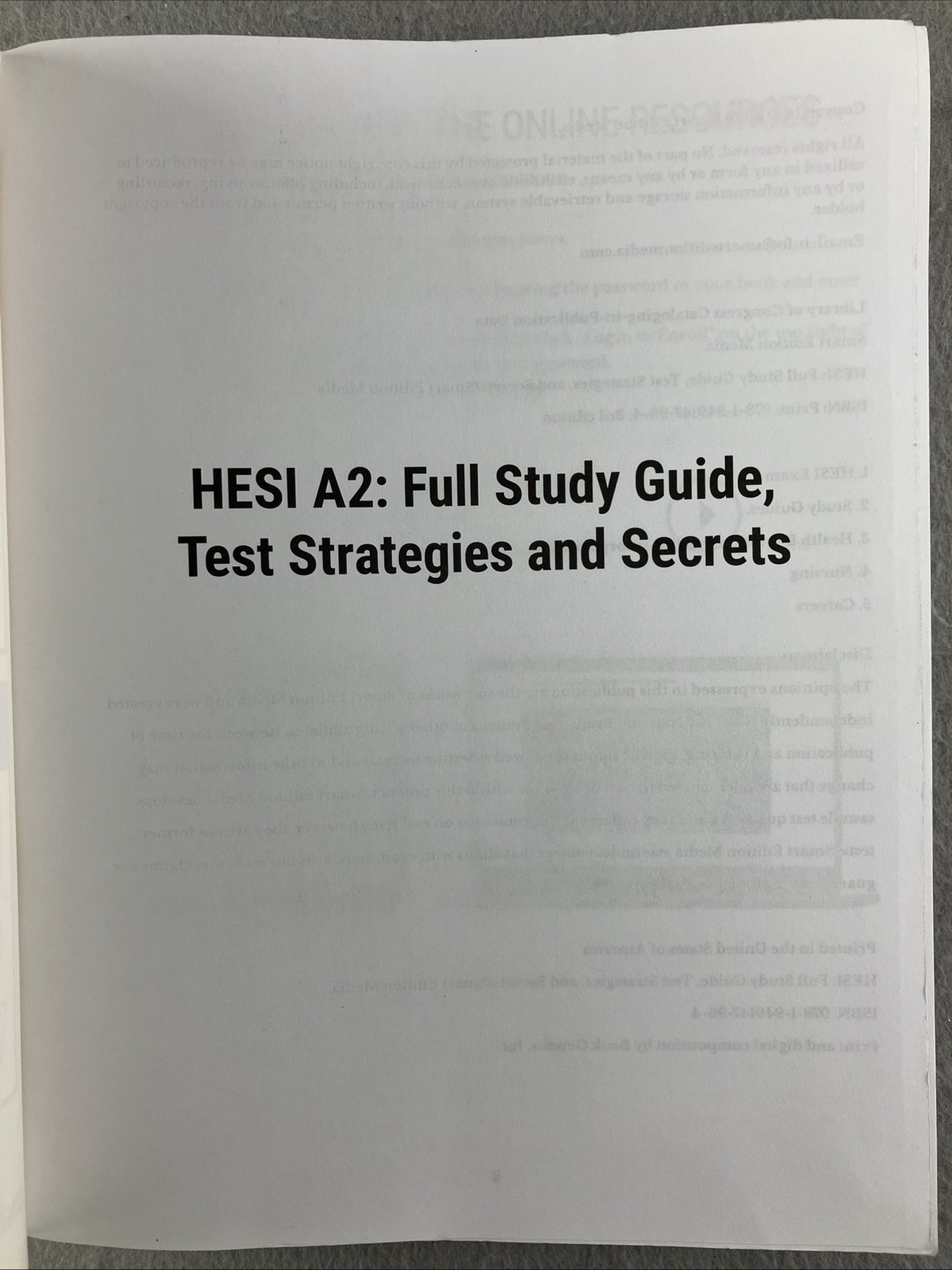 HESI A2 Full Study Guide 3rd Edition Smart Edition (Paperback, 2022, UNMARKED!)