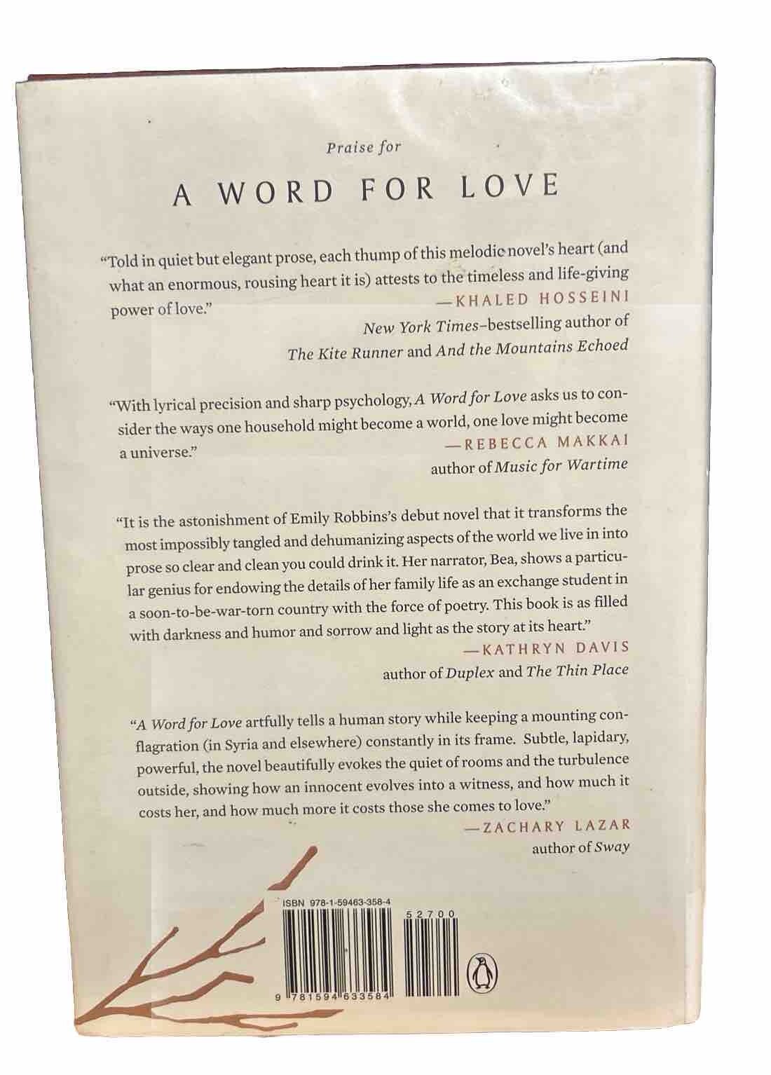 A Word For Love: A Novel by Emily Robbins (Hardcover, 2017)