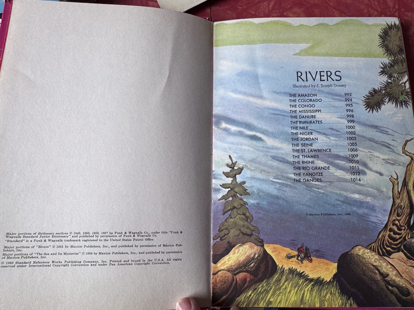 Standard Treasury Of Learning With Funk And Wagnalls vol 12 Rivers Sea 1960 VGC