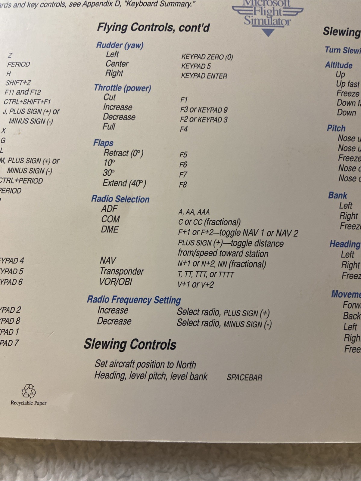 Microsoft Flight Simulator: Pilot’s Handbook (Version 5.1 for MS-DOS Systems)