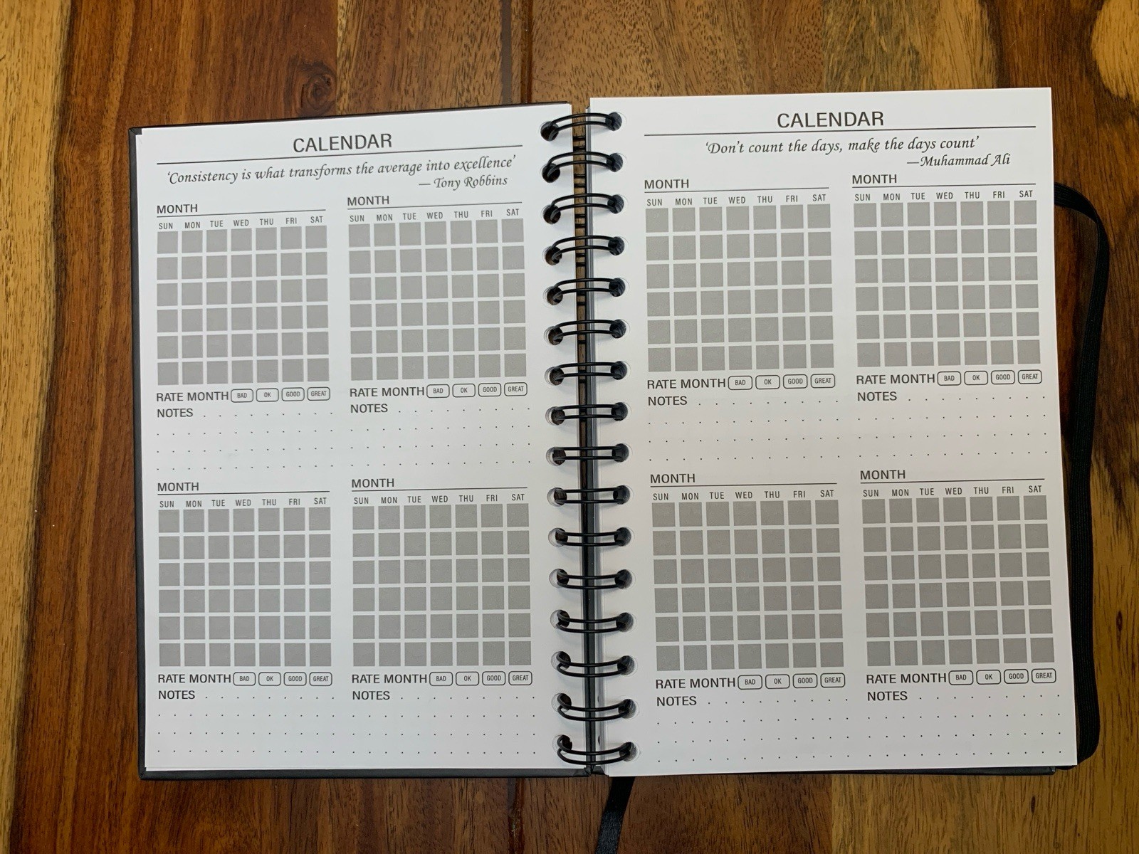 Hardcover Fitness Journal Workout Planner for Men & Women | 5.7″ x 8.3″ | NEW