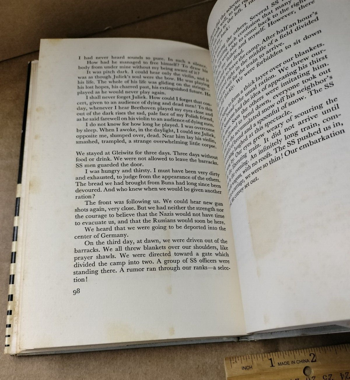 Night by Elie Wiesel Second American Printing 1961 Hill and Wang P. $3.00 intact