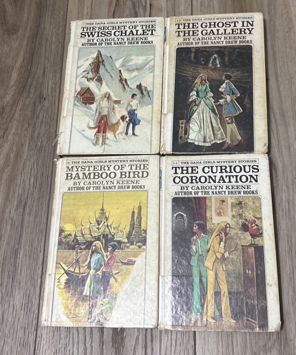 DANA GIRLS MYSTERY STORIES by Carolyn Keene VTG BOOK LOT of 4, Book 7 9 13 14