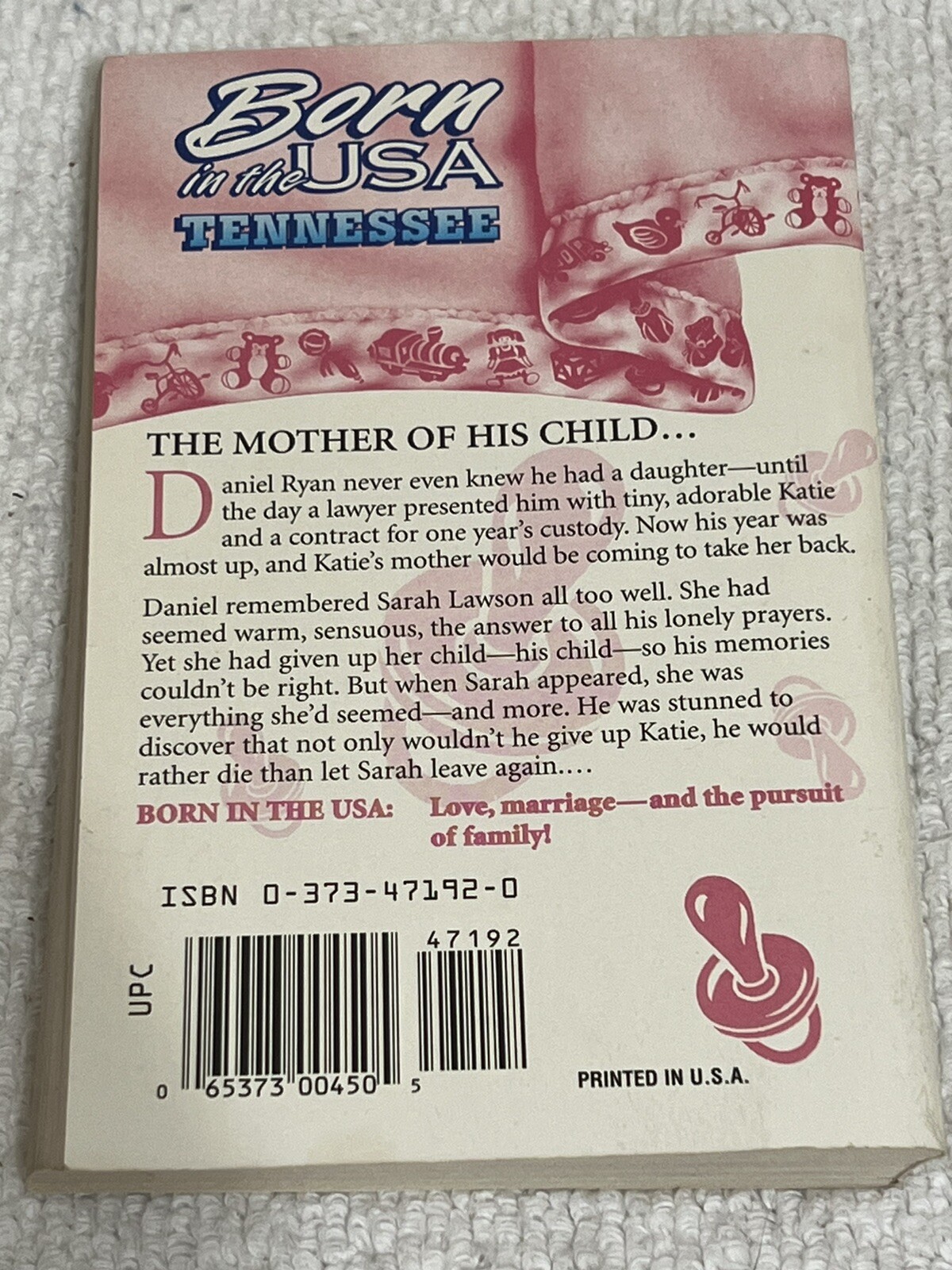 Silhouette Born In The USA Romance Series Lot 4 Paperback Books